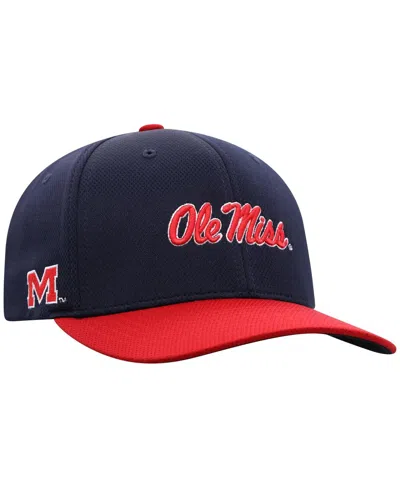 Top Of The World Men's Navy/red Ole Miss Rebels Reflex Two-tone Flex Hat