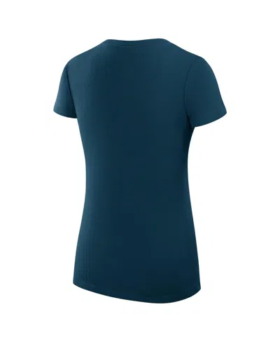 G-iii 4her By Carl Banks Women's Navy Detroit Tigers Collage Team Graphic V-neck Fitted T-shirt In Blue