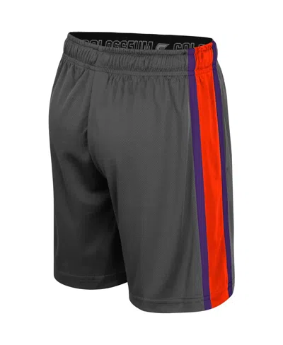 Colosseum Big Boys And Girls Charcoal Clemson Tigers Ripple Shorts