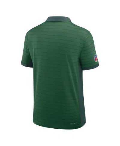 Nike Green New York Jets Sideline Victory Stripe Performance Polo In Green
