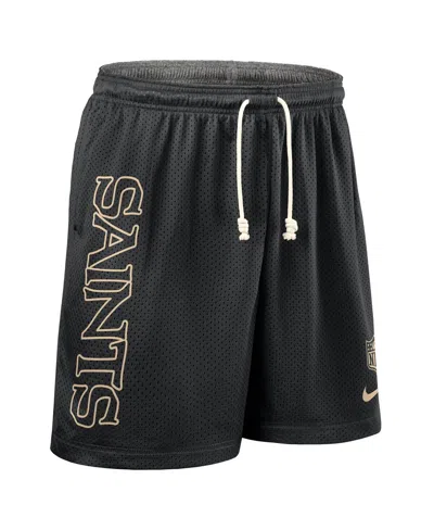 Nike Men's Black New Orleans Saints Sideline Reversible Performance Shorts In Black