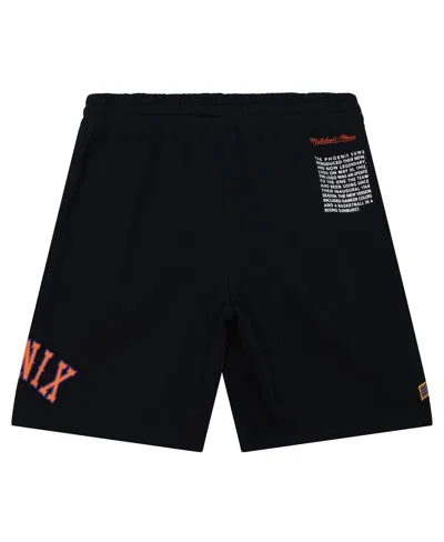 Mitchell & Ness Men's Black Phoenix Suns Team Origins Fleece Shorts In Black