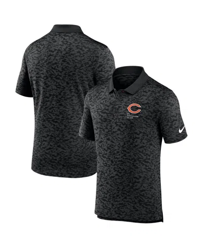 Nike Men's Black Chicago Bears Pique Fashion Performance Polo Shirt In Green