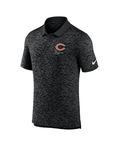 Nike Men's Black Chicago Bears Pique Fashion Performance Polo Shirt In Green