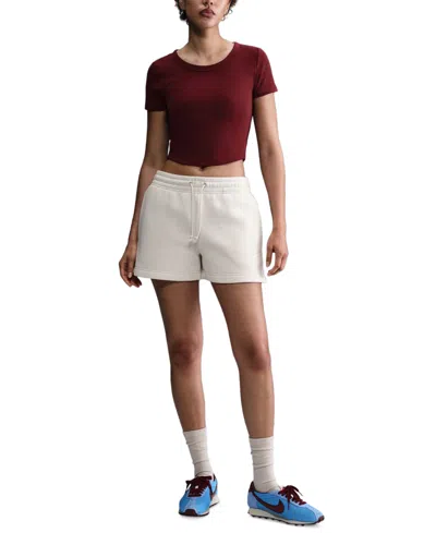 Nike Sportswear Phoenix Fleece Mid-rise 4-inch Shorts In White
