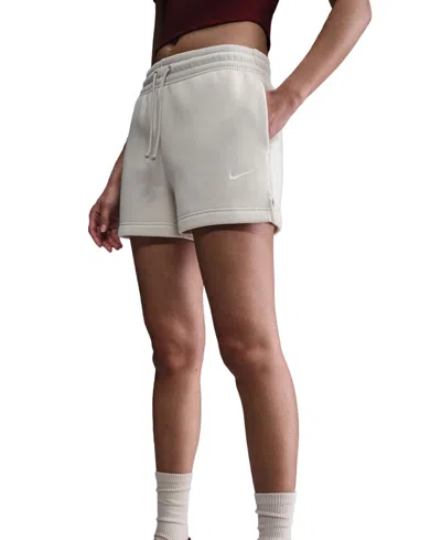 Nike Sportswear Phoenix Fleece Mid-rise 4-inch Shorts In White