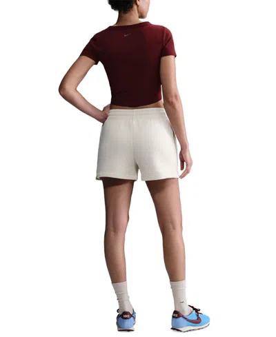 Nike Sportswear Phoenix Fleece Mid-rise 4-inch Shorts In White