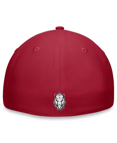Top Of The World Men's Heather Gray/cardinal Arkansas Razorbacks Merge Flex Hat