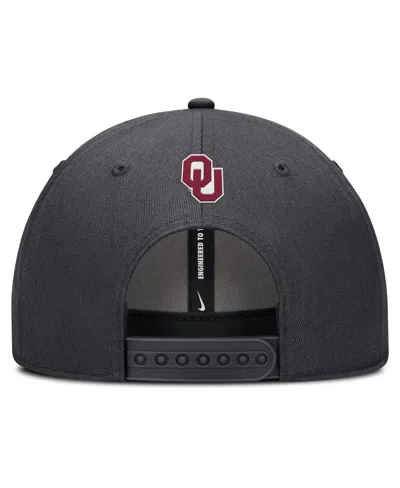 Nike Men's Black Oklahoma Sooners Rise Practice Adjustable Hat In Gray