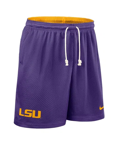 Nike Men's Purple/gold Lsu Tigers 2025 Sideline Reversible Performance Shorts In Purple