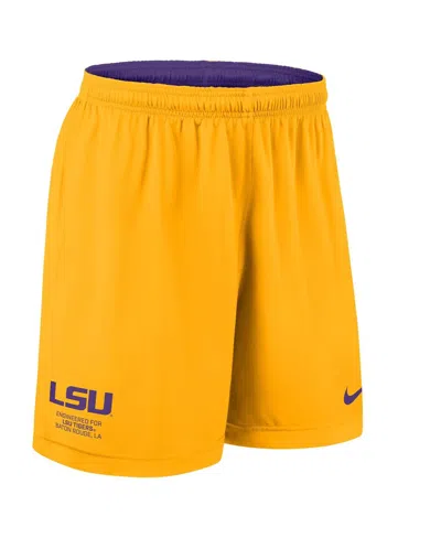 Nike Men's Purple/gold Lsu Tigers 2025 Sideline Reversible Performance Shorts In Purple