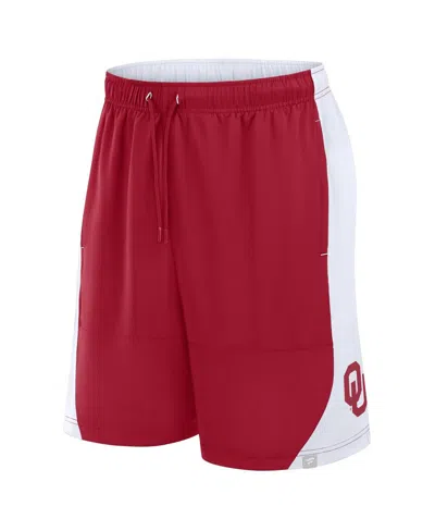 Fanatics Men's Crimson/white Oklahoma Sooners Strength Unleashed Shorts In Red