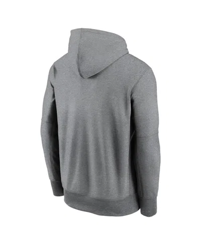 Nike Men's Heather Gray Green Bay Packers Performance Fleece Pullover Hoodie In Gray