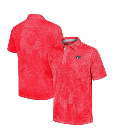 Tommy Bahama Red Georgia Bulldogs Sport Santiago Paradise Polo In Pink