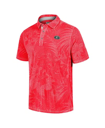 Tommy Bahama Red Georgia Bulldogs Sport Santiago Paradise Polo In Pink