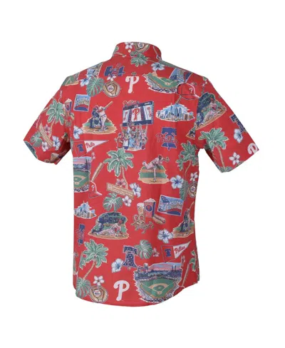 Reyn Spooner Red Philadelphia Phillies Scenic Tri-blend Button-down Shirt In Red