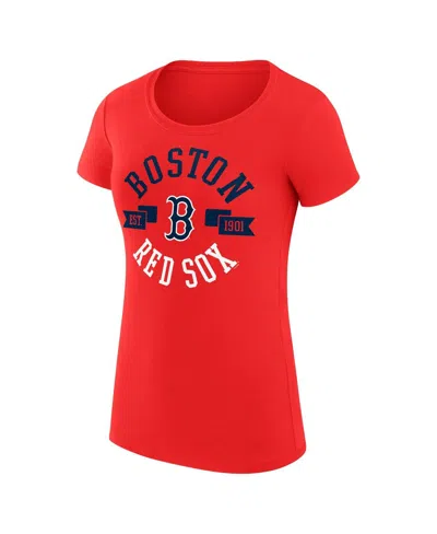 G-iii 4her By Carl Banks Women's Red Boston Red Sox City Graphic Fitted T-shirt In Red