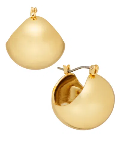 On 34th Gold-tone Small Puffy Huggie Hoop Earrings, 0.77", Exclusively At Macy's