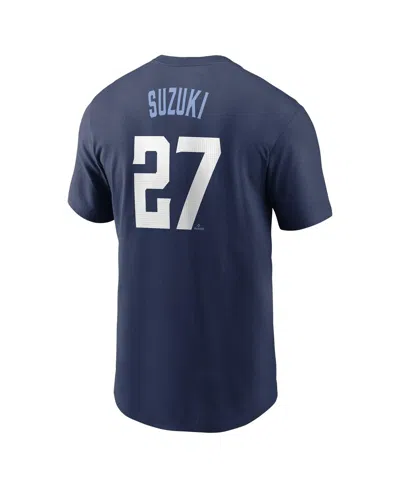 Nike Men's Seiya Suzukiâ Navy Chicago Cubs Fuse City Connect Name Number T-shirt In Blue