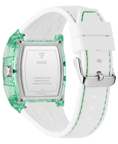 Guess Men's Multi-function Green Silicone Strap Watch, 42mm