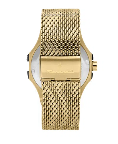 Maserati Men's Date Gold Metal Band Watch, 42mm