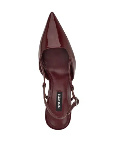 Nine West Women's Mianda Slingback Stiletto Pumps In Burgundy