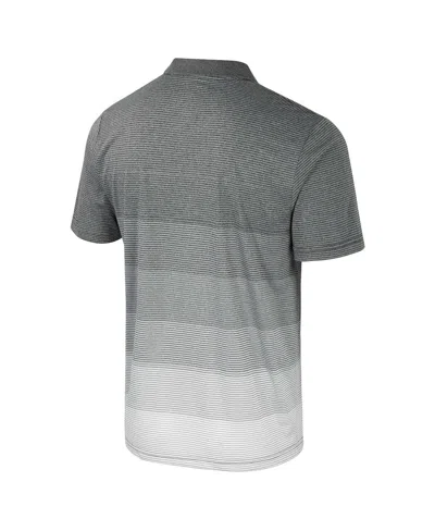 Colosseum Men's Gray Houston Cougars Striped Mesh Polo Shirt