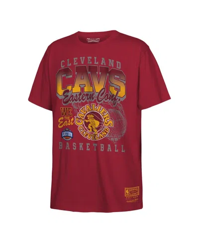 Mitchell & Ness Big Boys And Girls Wine Cleveland Cavaliers 2025 Nba Playoffs Retro Monumental T-shirt In Red