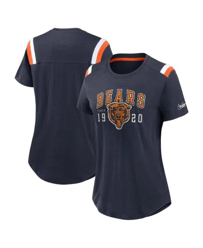 Nike Navy Chicago Bears Historic Slub Fashion T-shirt In Burgundy