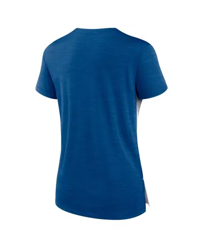 Nike Women'sâ White/royal Indianapolis Colts Impact Exceed Performance Notch Neck T-shirt In Blue