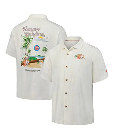 Tommy Bahama White Michigan Wolverines Grand Slam Bay Camp Button-up Shirt In White