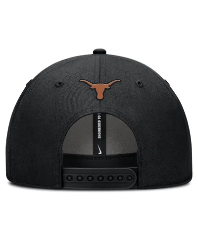 Nike Men's Black Texas Longhorns Rise Practice Adjustable Hat In Black