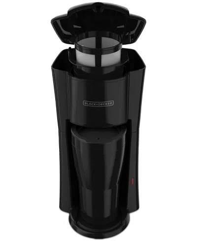 Black & Decker Single-serve Coffee Maker With Thermal Mug In Black