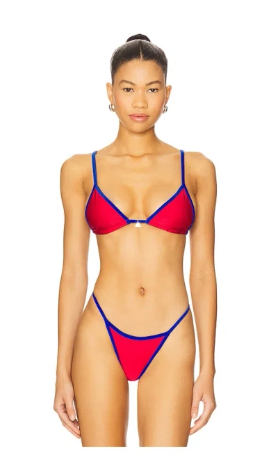 Fae Lumi Bikini Top In Red