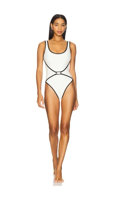 Solid & Striped The Melanie One Piece Swimsuit In White