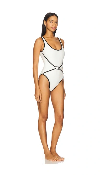 Solid & Striped The Melanie One Piece Swimsuit In White