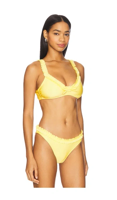 Solid & Striped The Cassidy Bikini Top In Yellow