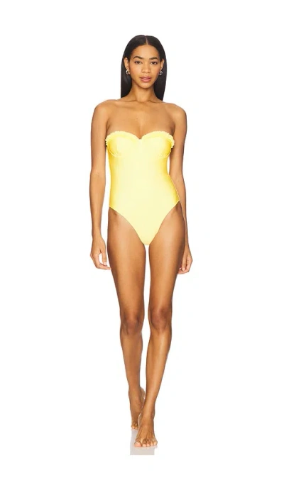 Solid & Striped The Carmen One Piece In Yellow