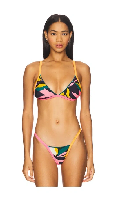 Maaji Ripple Bikini Top In Green