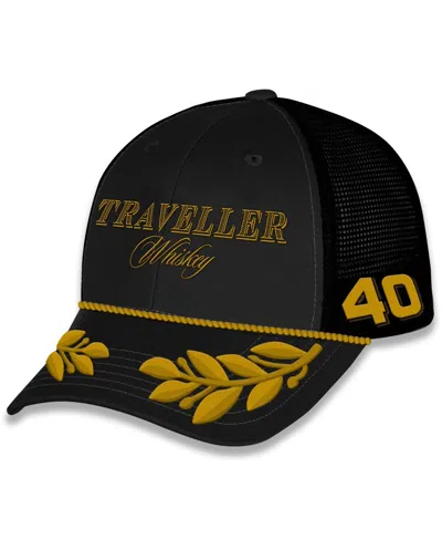 Jr Motorsports Official Team Apparel Men's Black/gold Justin Allgaier Traveler Whiskey Trucker Adjustable Hat