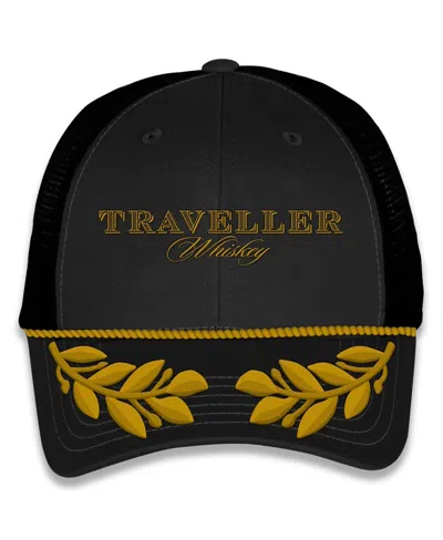 Jr Motorsports Official Team Apparel Men's Black/gold Justin Allgaier Traveler Whiskey Trucker Adjustable Hat