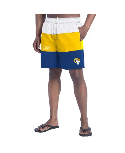 G-iii Sports By Carl Banks Men's Royal/gold Los Angeles Rams Sunrise Volley Swim Shorts In Multi