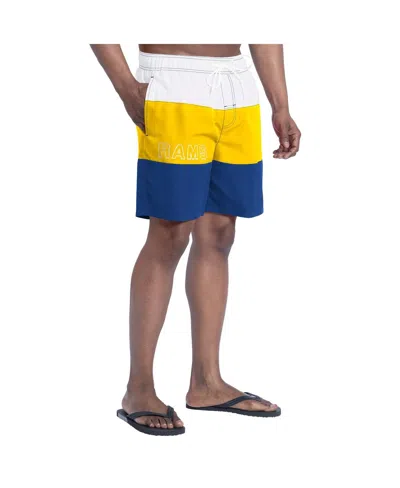 G-iii Sports By Carl Banks Men's Royal/gold Los Angeles Rams Sunrise Volley Swim Shorts In Multi