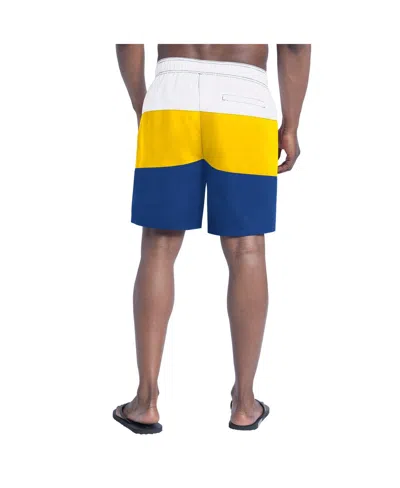 G-iii Sports By Carl Banks Men's Royal/gold Los Angeles Rams Sunrise Volley Swim Shorts In Multi