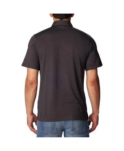 Columbia Men'sâ Heather Black Florida State Seminoles Tech Trail Omni-wick Polo Shirt In Black
