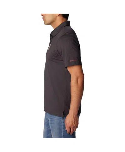 Columbia Men'sâ Heather Black Florida State Seminoles Tech Trail Omni-wick Polo Shirt In Black