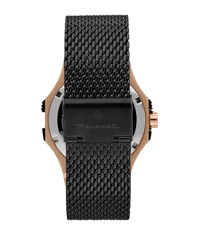 Maserati Men's Date Black Metal Band Watch, 42mm