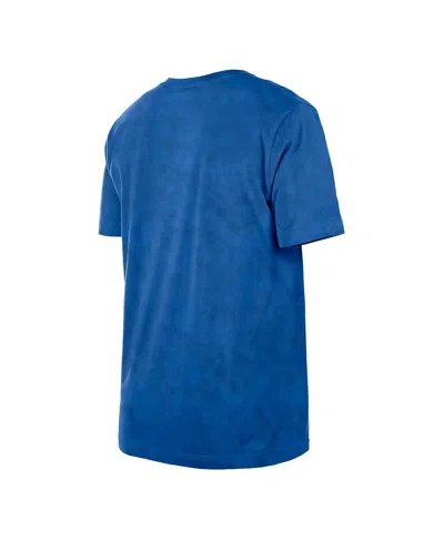 New Era Men's Blue New York Knicks Throwback Vintage Boxy Mineral Wash T-shirt In Blue