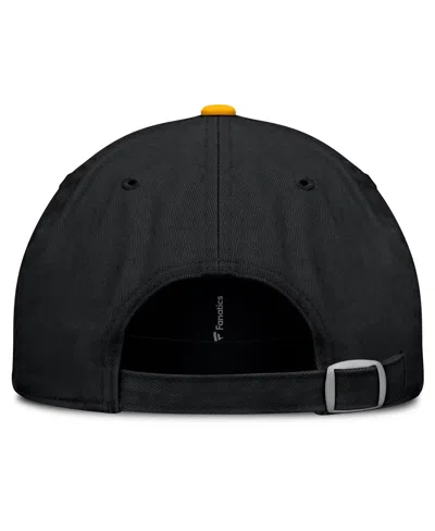 Fanatics Men's Black/gold Pittsburgh Penguins Heritage Home Ice Two-tone Adjustable Hat