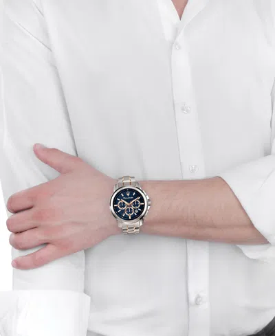 Maserati Men's Chronograph Two-tone Metal Band Watch, 44mm